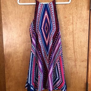 Colorful Diamond Print Dress